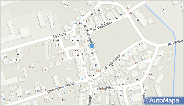Kolbuszowa, Plac Wolności, 34, mapa Kolbuszowa