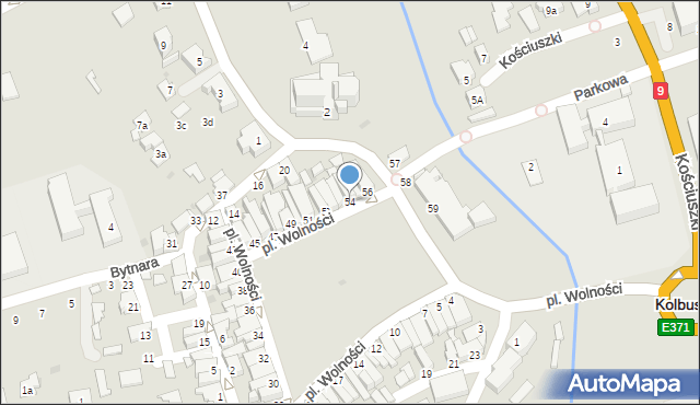 Kolbuszowa, Plac Wolności, 54, mapa Kolbuszowa