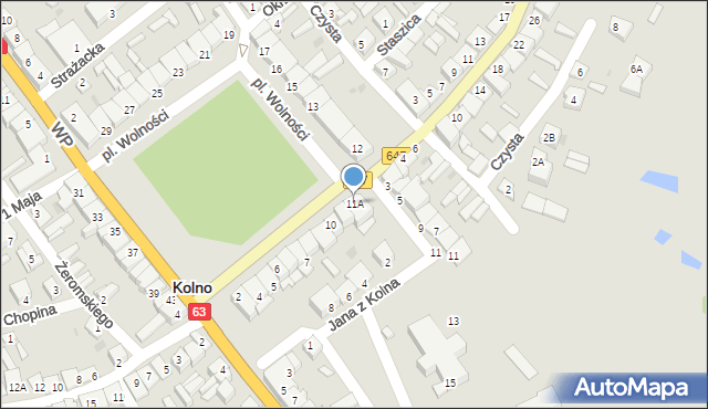 Kolno, Plac Wolności, 11A, mapa Kolno