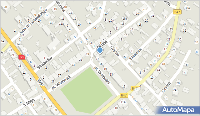 Kolno, Plac Wolności, 17A, mapa Kolno