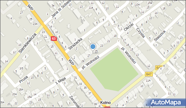 Kolno, Plac Wolności, 26, mapa Kolno