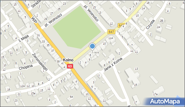 Kolno, Plac Wolności, 6A, mapa Kolno
