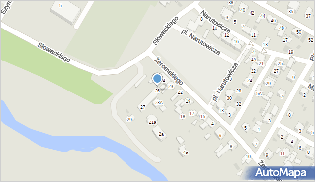 Koło, Plac Narutowicza Gabriela, 26, mapa Koło