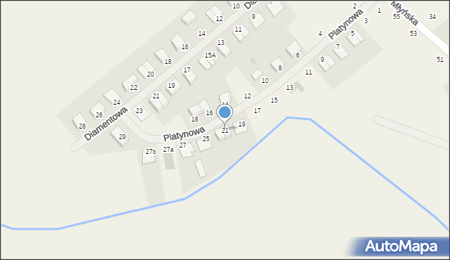 Konarzewo, Platynowa, 21, mapa Konarzewo