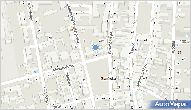 Konin, Plac Zamkowy, 2a, mapa Konina