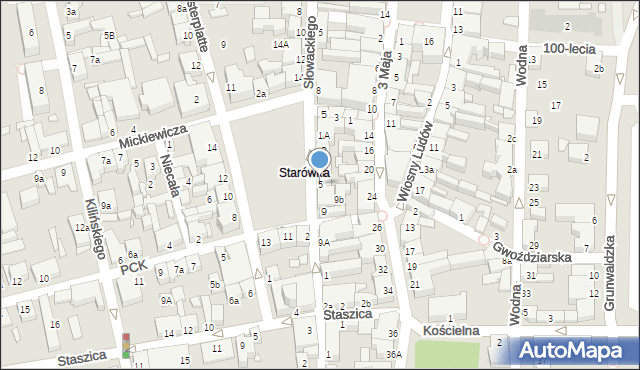 Konin, Plac Zamkowy, 5, mapa Konina