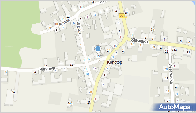 Konotop, Plac Powstańców Wielkopolskich, 13, mapa Konotop