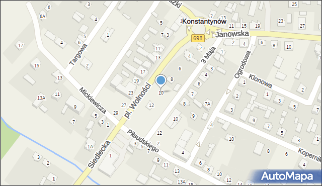 Konstantynów, Plac Wolności, 10, mapa Konstantynów