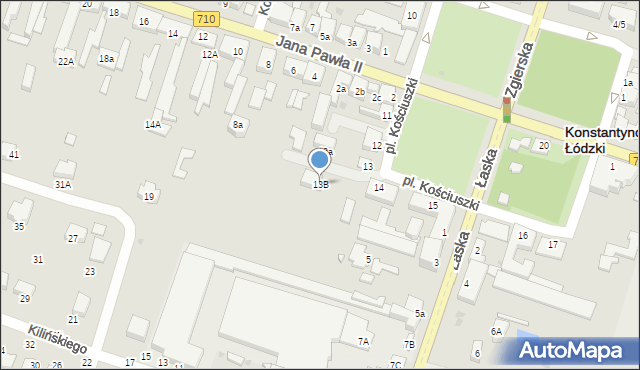Konstantynów Łódzki, Plac Kościuszki Tadeusza, gen., 13B, mapa Konstantynów Łódzki
