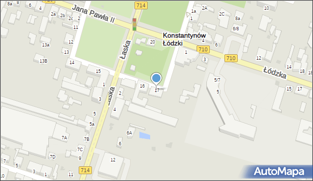 Konstantynów Łódzki, Plac Kościuszki Tadeusza, gen., 17, mapa Konstantynów Łódzki