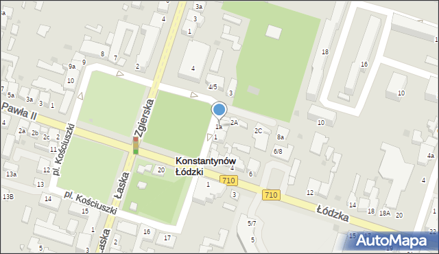 Konstantynów Łódzki, Plac Kościuszki Tadeusza, gen., 1a, mapa Konstantynów Łódzki