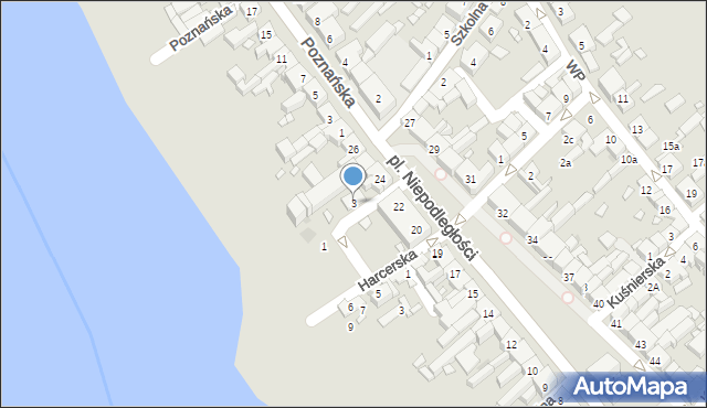 Kórnik, Plac Browarowy, 3, mapa Kórnik