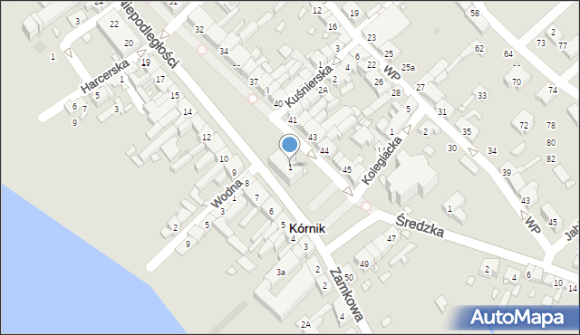 Kórnik, Plac Niepodległości, 1, mapa Kórnik