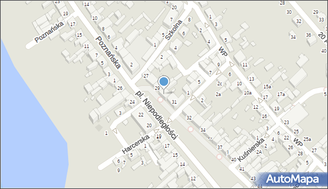 Kórnik, Plac Niepodległości, 30, mapa Kórnik