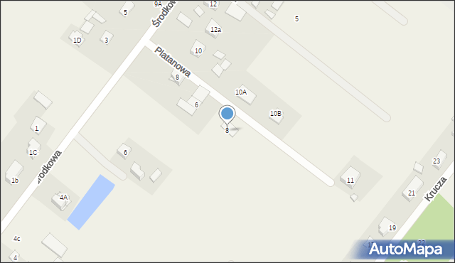 Korytów A, Platanowa, 8, mapa Korytów A