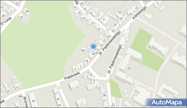 Kościan, Plac Paderewskiego Ignacego Jana, 10, mapa Kościan