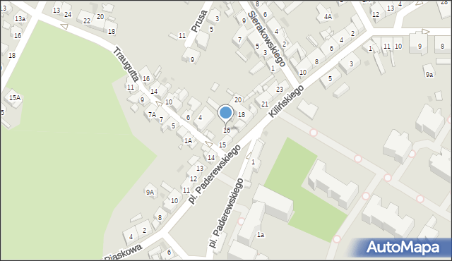 Kościan, Plac Paderewskiego Ignacego Jana, 16, mapa Kościan