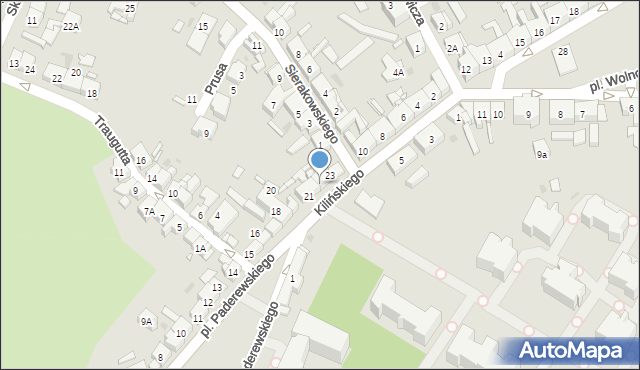 Kościan, Plac Paderewskiego Ignacego Jana, 22, mapa Kościan