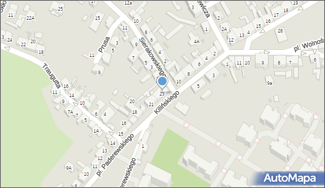 Kościan, Plac Paderewskiego Ignacego Jana, 23, mapa Kościan