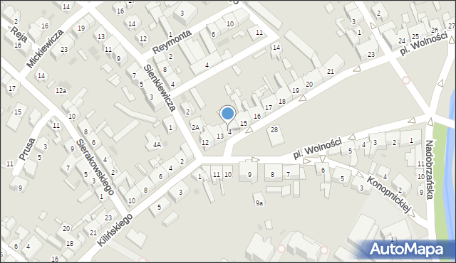 Kościan, Plac Wolności, 14, mapa Kościan