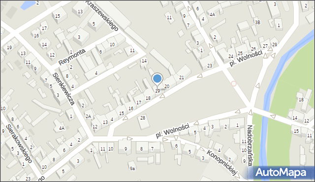 Kościan, Plac Wolności, 19, mapa Kościan