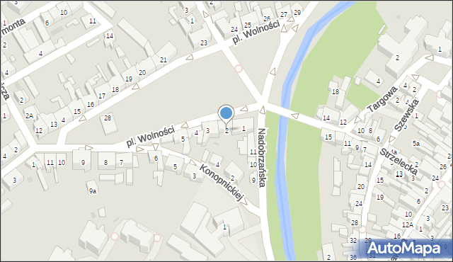 Kościan, Plac Wolności, 2, mapa Kościan