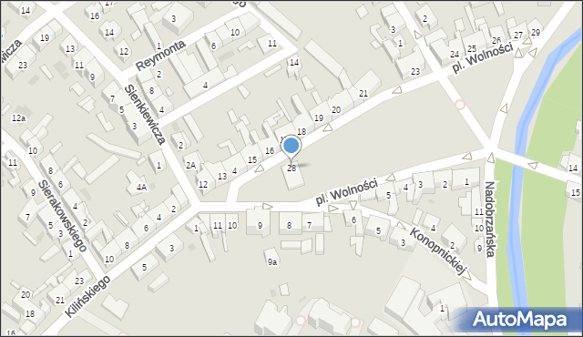 Kościan, Plac Wolności, 28, mapa Kościan