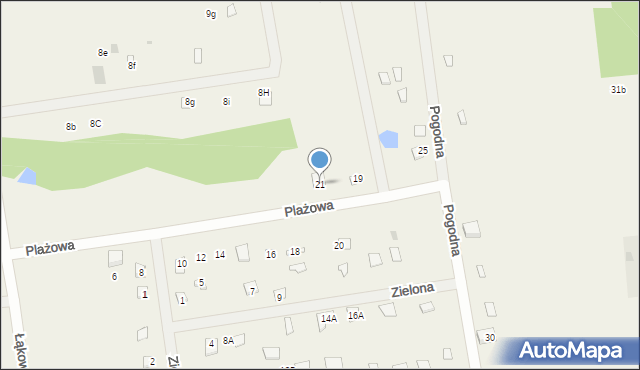 Kosewo, Plażowa, 21, mapa Kosewo