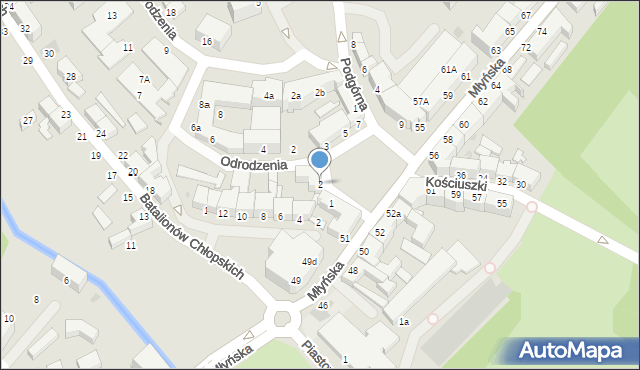 Koszalin, Plac Kilińskiego Jana, płk., 2, mapa Koszalina