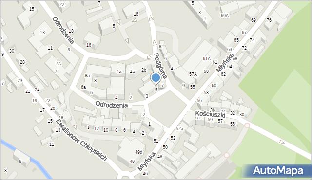 Koszalin, Plac Kilińskiego Jana, płk., 5, mapa Koszalina