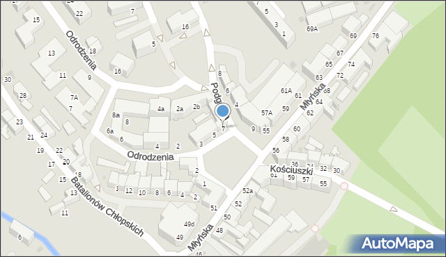 Koszalin, Plac Kilińskiego Jana, płk., 7, mapa Koszalina