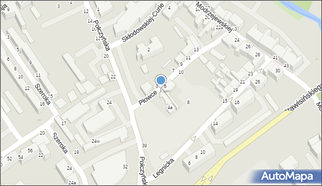 Koszalin, Płowce, 4, mapa Koszalina