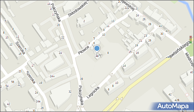 Koszalin, Płowce, 4a, mapa Koszalina