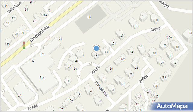 Kowale, Plac Artemidy, 5, mapa Kowale