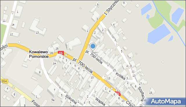 Kowalewo Pomorskie, Plac 700-lecia, 23, mapa Kowalewo Pomorskie