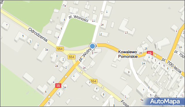 Kowalewo Pomorskie, Plac Wolności, 1, mapa Kowalewo Pomorskie