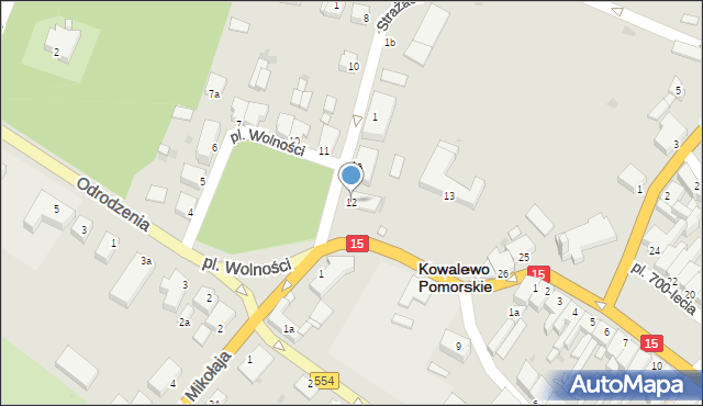 Kowalewo Pomorskie, Plac Wolności, 12, mapa Kowalewo Pomorskie