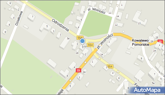 Kowalewo Pomorskie, Plac Wolności, 2, mapa Kowalewo Pomorskie