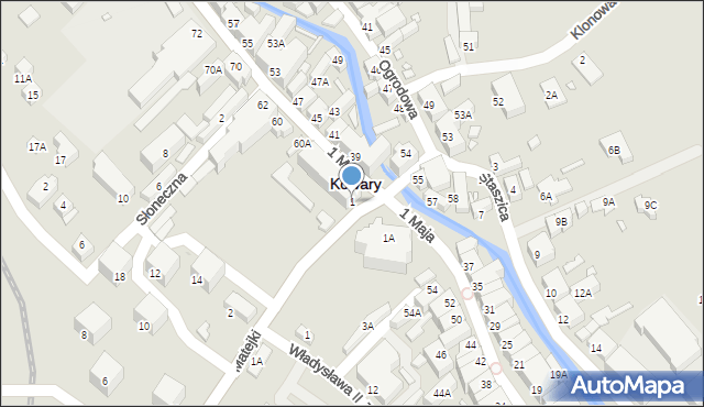 Kowary, Plac Franciszkański, 1, mapa Kowary