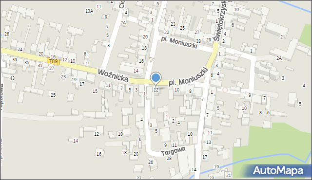 Koziegłowy, Plac Moniuszki Stanisława, 12, mapa Koziegłowy
