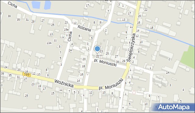 Koziegłowy, Plac Moniuszki Stanisława, 22, mapa Koziegłowy