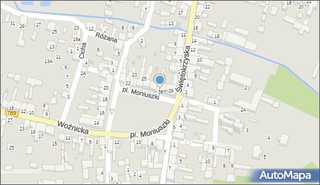 Koziegłowy, Plac Moniuszki Stanisława, 28, mapa Koziegłowy