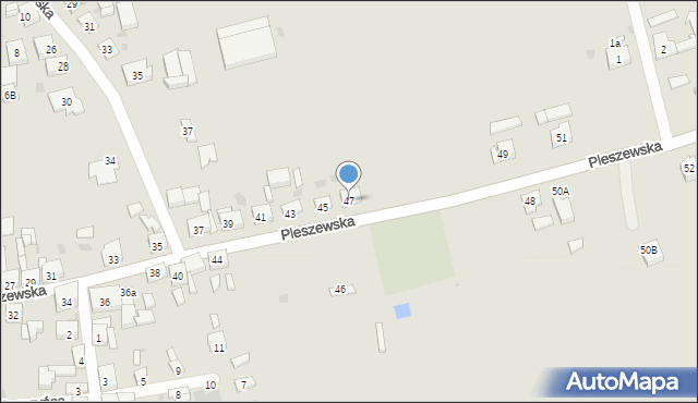 Koźmin Wielkopolski, Pleszewska, 47, mapa Koźmin Wielkopolski