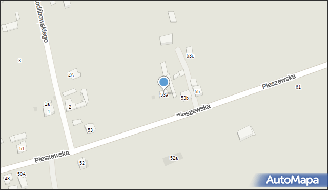 Koźmin Wielkopolski, Pleszewska, 53a, mapa Koźmin Wielkopolski