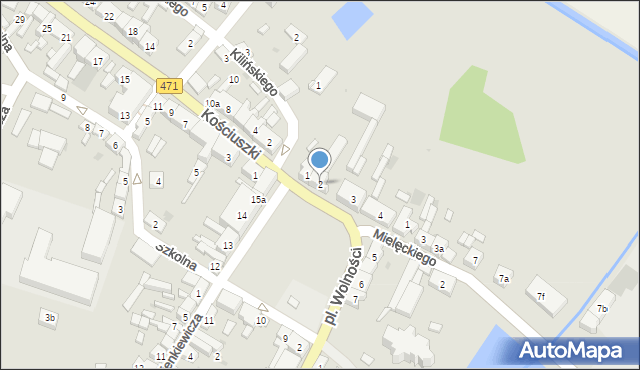 Koźminek, Plac Wolności, 2, mapa Koźminek