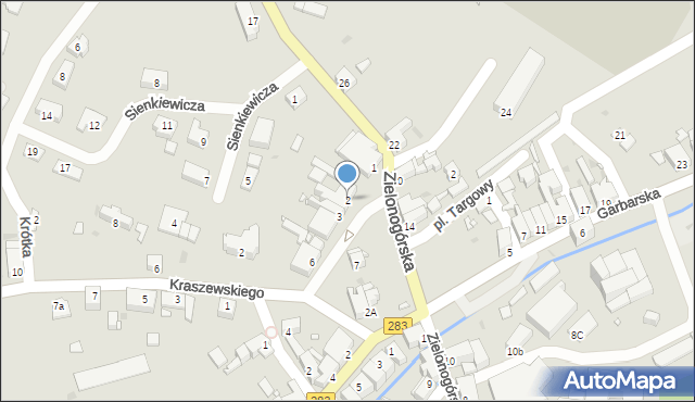 Kożuchów, Plac Kopernika Mikołaja, 2, mapa Kożuchów