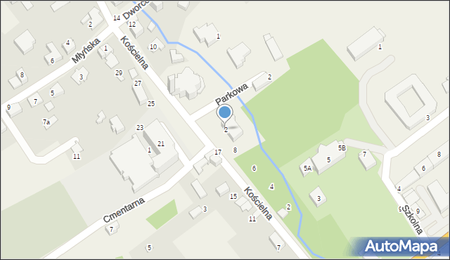 Kozy, Plac Kochaja Karola, ks., 2, mapa Kozy