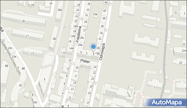 Kraków, Plater Emilii, 1, mapa Krakowa