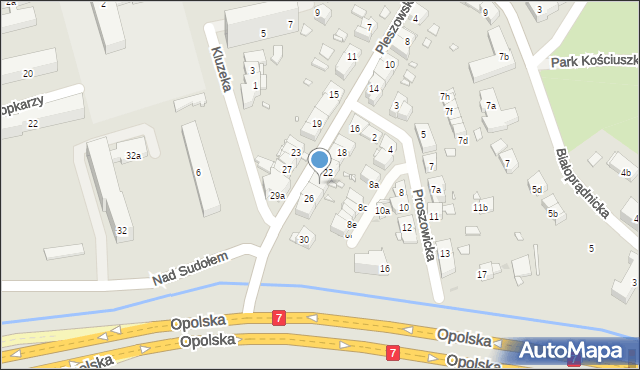 Kraków, Pleszowska, 24, mapa Krakowa