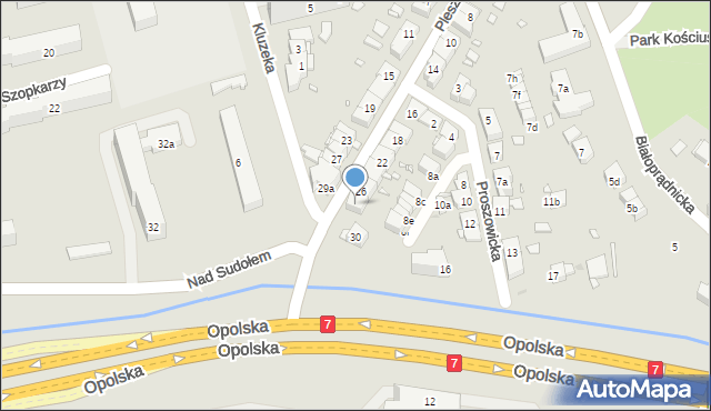 Kraków, Pleszowska, 28, mapa Krakowa